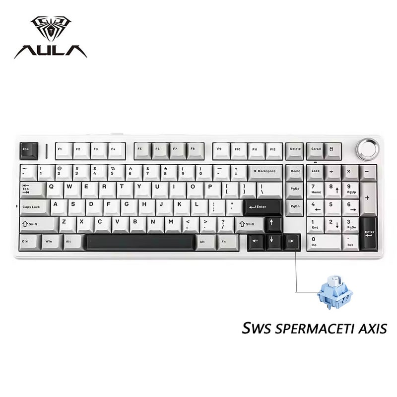 Aula Tarantula F99 F99Pro Mechanical Keyboard Customized Wireless Three-Mode Bluetooth Office Gaming Keycap E-Sports - Image 5